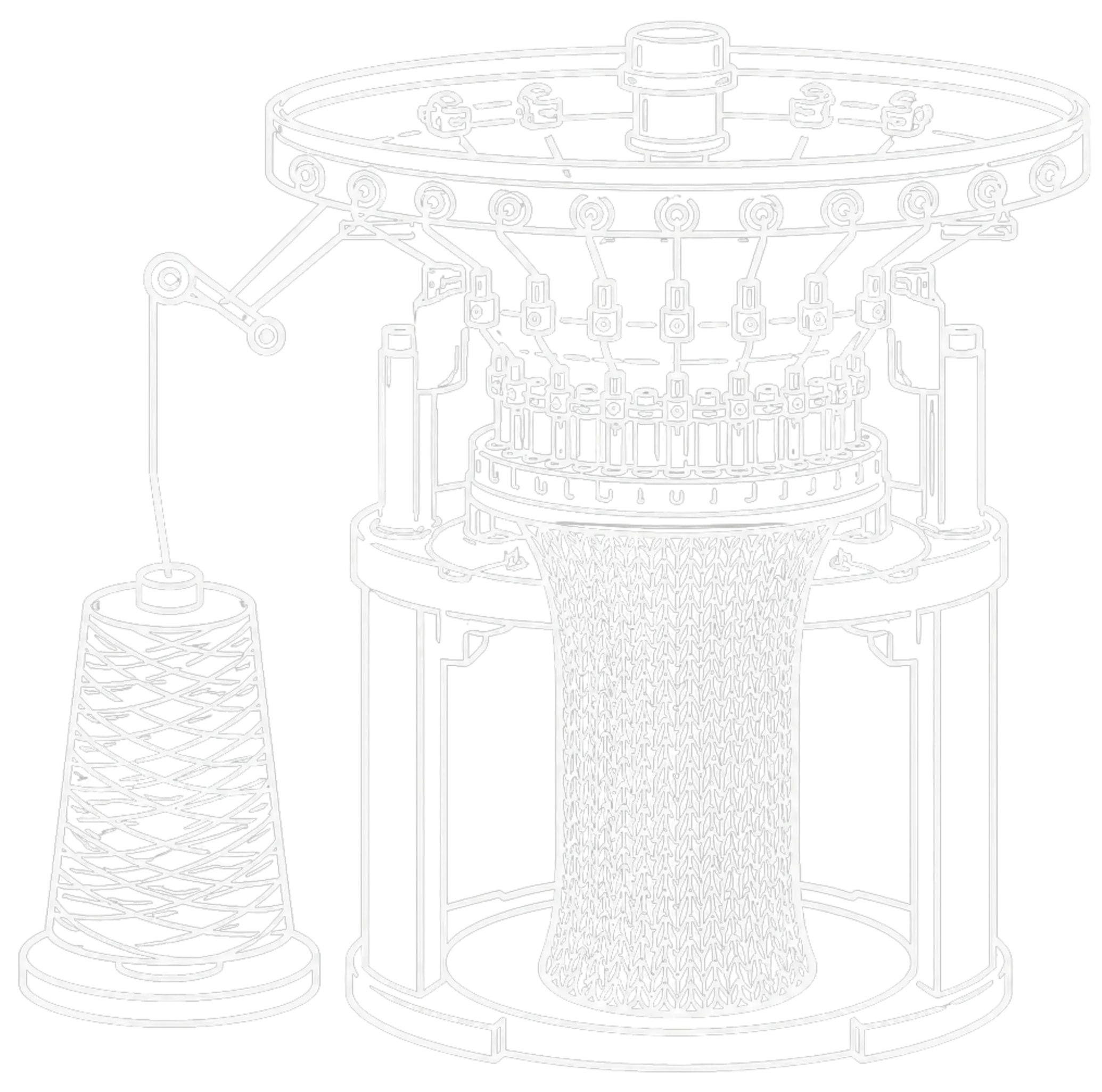 Industrial circular knitting machine using cotton yarn for hosiery and knitwear manufacturing